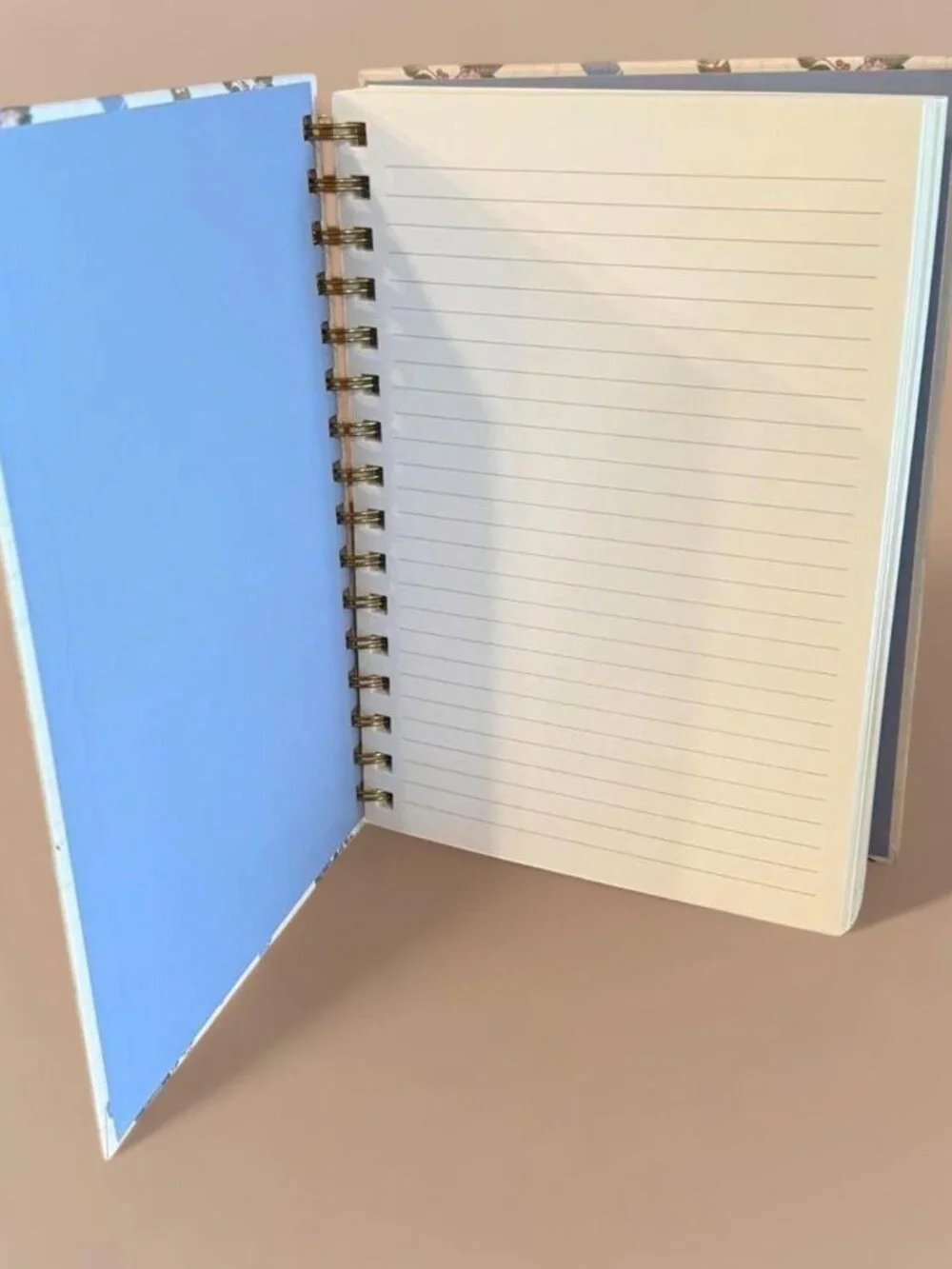 Floral ribbon spiral lined notebook